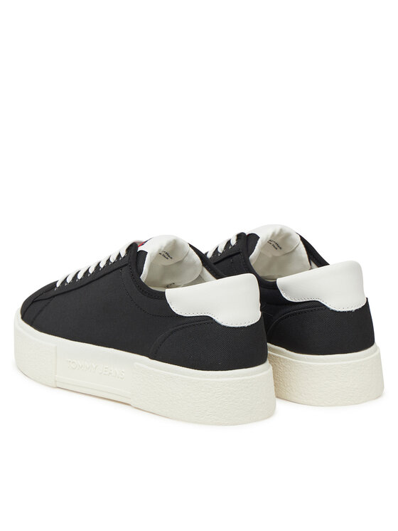 Tommy Jeans Superge Tommy Jeans Tjw Flatform Canvas Sneaker EN0EN02792 Črna