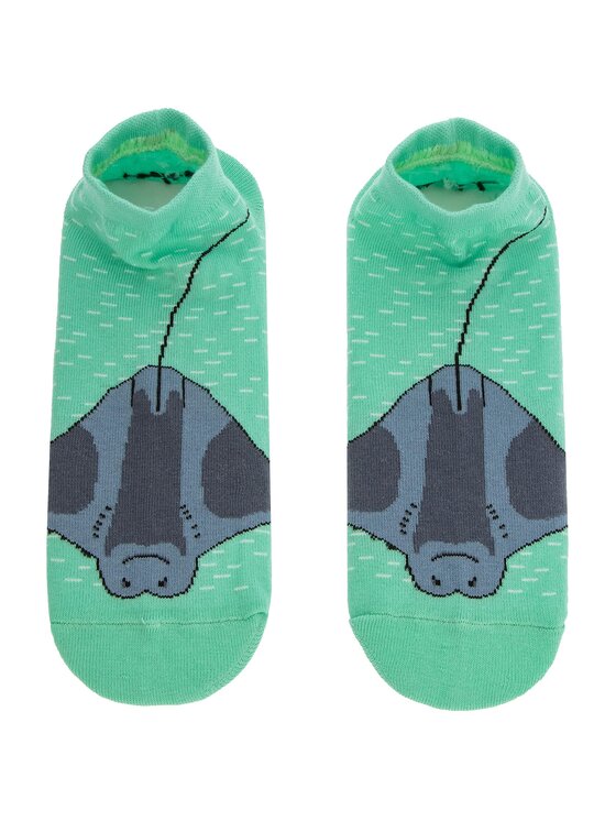 Cup of Sox Короткі шкарпетки Cup of Sox Grey Round Seafllor Hound Зелений
