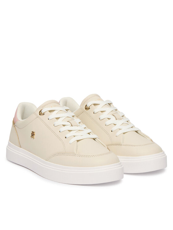 Tommy Hilfiger Superge Tommy Hilfiger Th Chic Cupsole FW0FW09106 Écru