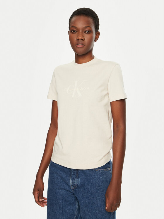 Calvin Klein Jeans Calvin Klein Jeans Majica J20J224983 Bež Regular Fit
