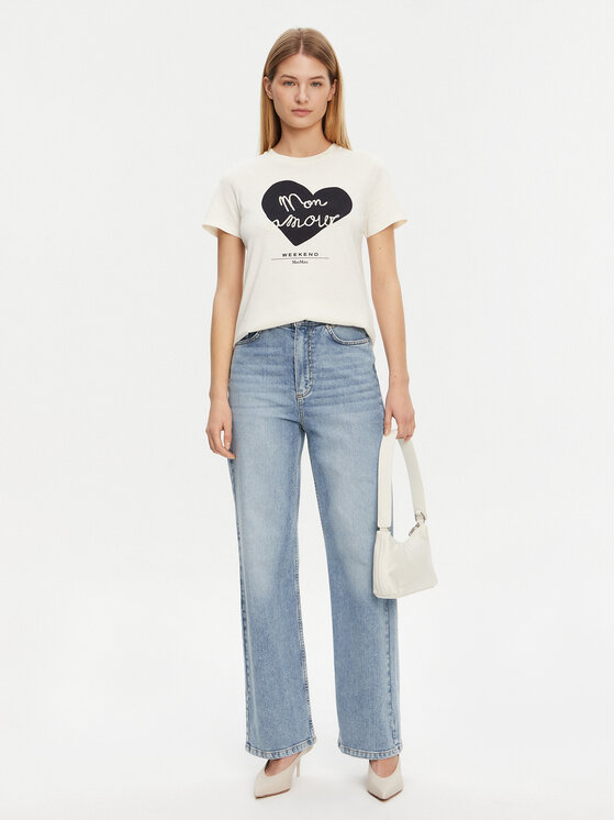 Weekend Max Mara Weekend Max Mara Футболка Vello 2515971051 Écru Regular Fit
