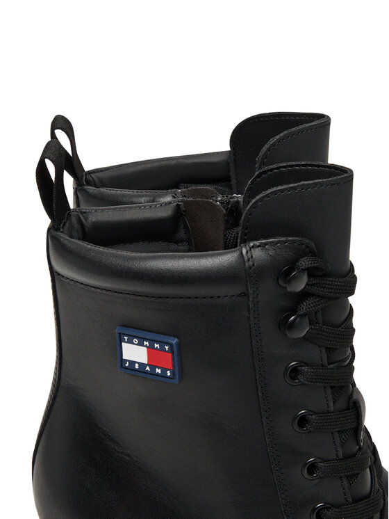 Tommy Jeans Gležnjače Tommy Jeans Tjw Lace Up EN0EN02832 Crna