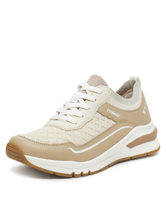 Rieker Sneakersy Rieker M6609-60 Béžová