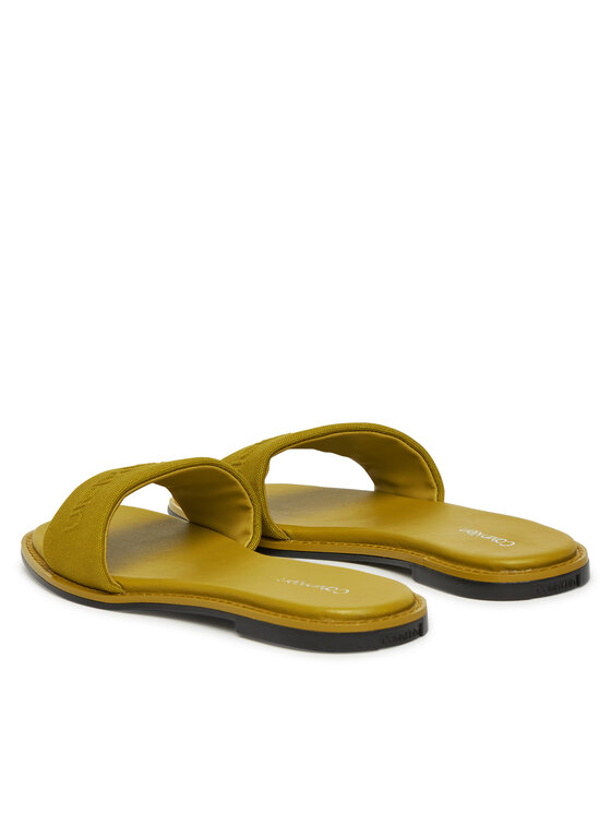 Calvin Klein Natikače Calvin Klein Flat Slide - He HW0HW02378 Zelena