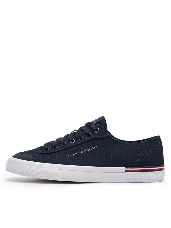 Tommy Hilfiger Tenis superge Tommy Hilfiger Corporate Vulc Canvas FM0FM04954 Mornarsko modra