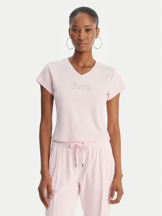 Juicy Couture Juicy Couture Camiseta Capped JCWCT126318 Rosa Slim Fit