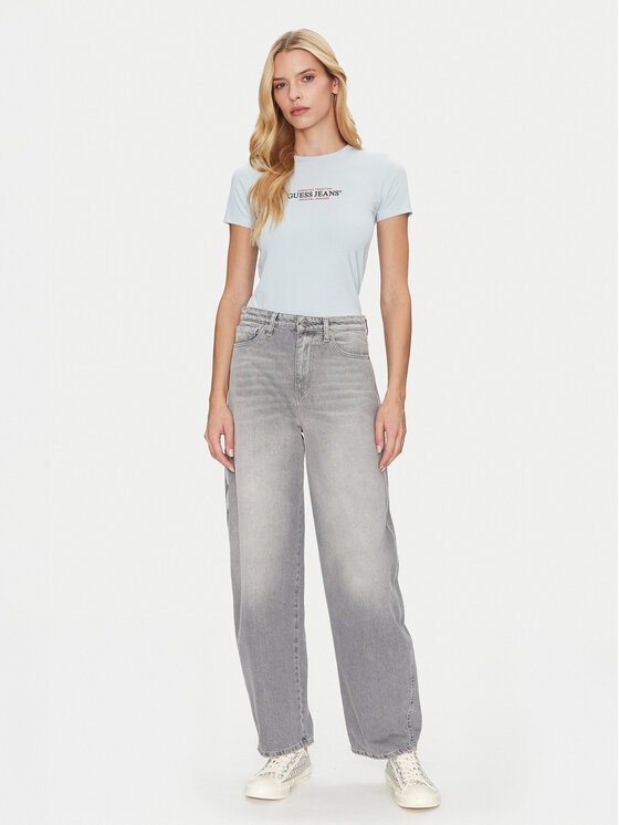 Guess Jeans Guess Jeans Футболка W4YI03 J1314 Блакитний Slim Fit