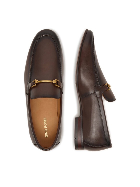 GINO ROSSI Loaferice GINO ROSSI EO-BENITO-01 126AM Tamno smeđa