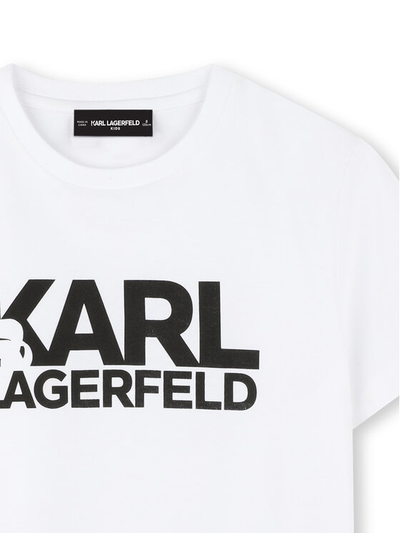 Karl Lagerfeld Kids Karl Lagerfeld Kids Majica Z30435 D Bela Regular Fit