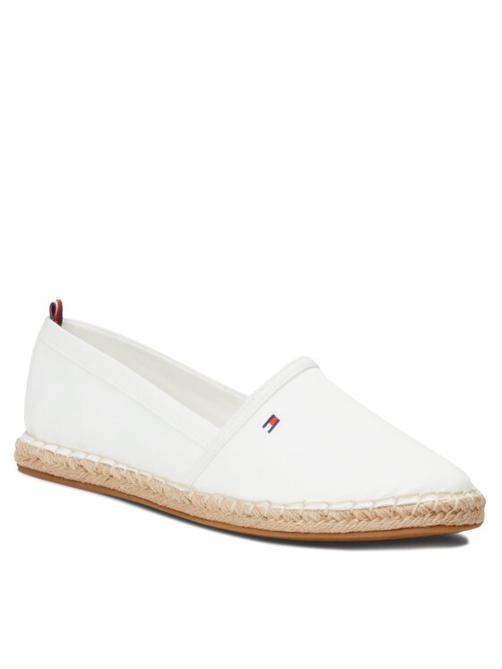 Tommy Hilfiger Espadrile Tommy Hilfiger Basic Tommy Flat Espadrille FW0FW06497 Écru