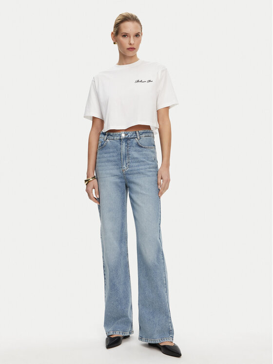 Balmain Balmain Футболка DF1EE020BC78 Білий Regular Fit