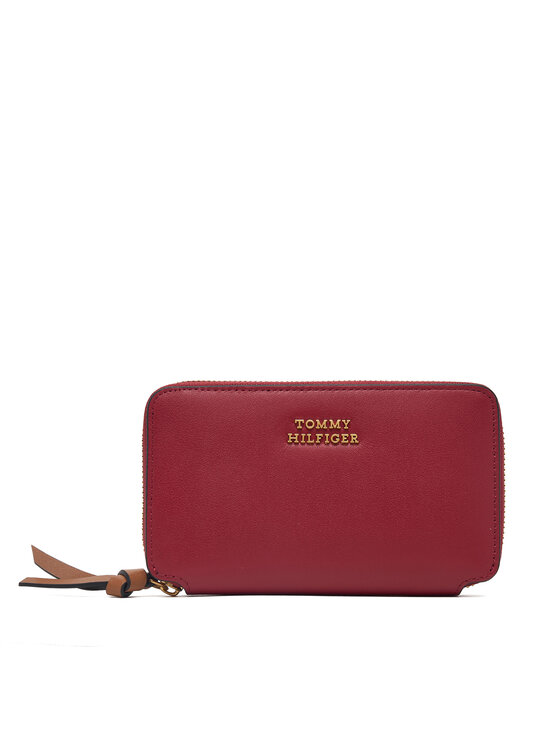 Tommy Hilfiger Portafoglio Tommy Hilfiger Th Leather Med Za Wallet AW0AW18939 Rosso