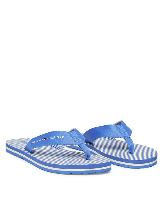 Tommy Hilfiger Žabky Tommy Hilfiger Th Ithaca Stripe Summer Sandal FW0FW09192 Modrá
