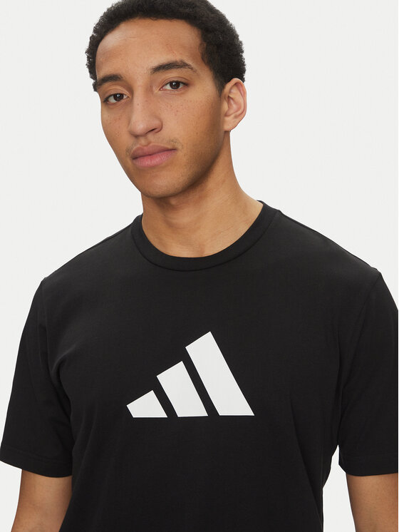 adidas adidas Футболка Future Icons 3 Bar Logo JI8770 Чорний Regular Fit