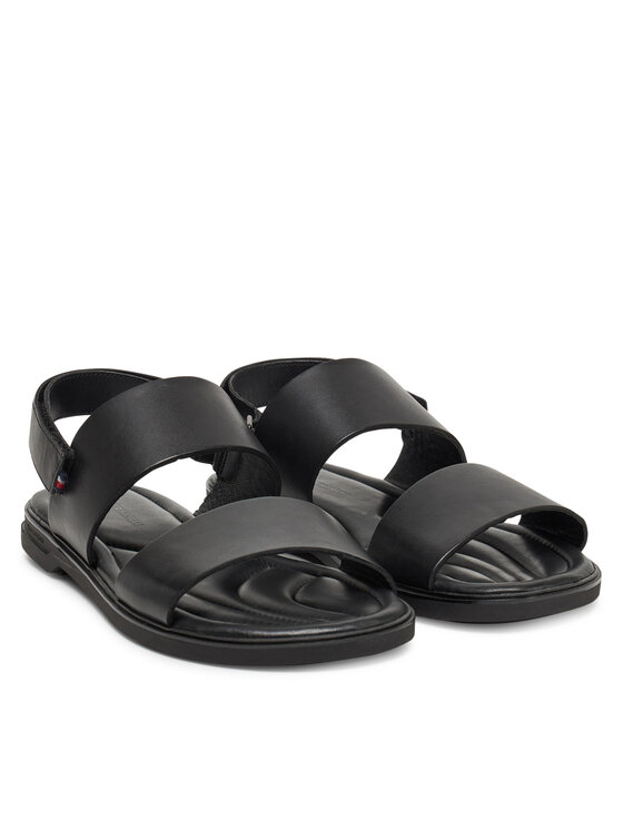 Tommy Hilfiger Sandále Tommy Hilfiger Premium Hilfiger Strappy Lh Sand FM0FM05356 Čierna