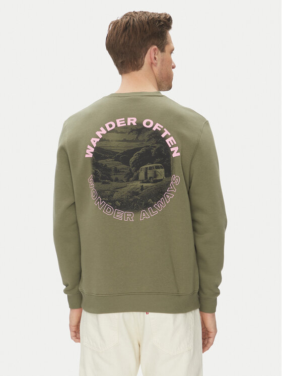 Hunter Hunter Pulóver May HARM0058251 Khaki Relaxed Fit