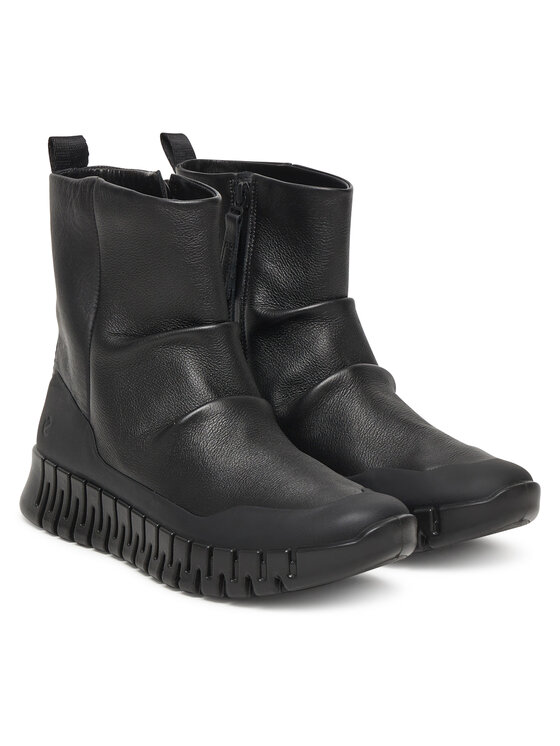 ECCO Botki ECCO Gruuv Pull On Mid FashiOn 21831351052 Czarny