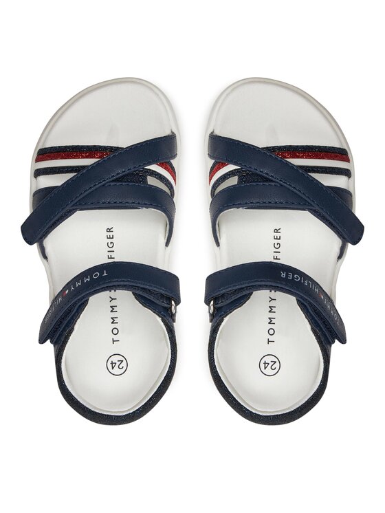 Tommy Hilfiger Sandale Tommy Hilfiger Strippes Velcro Sanadal T1A2-33234-0326 S Bleumarin