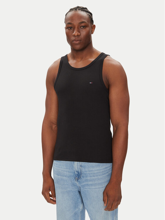 Tommy Jeans Tommy Jeans Tank top Classic Flag DM0DM21927 Crna Slim Fit