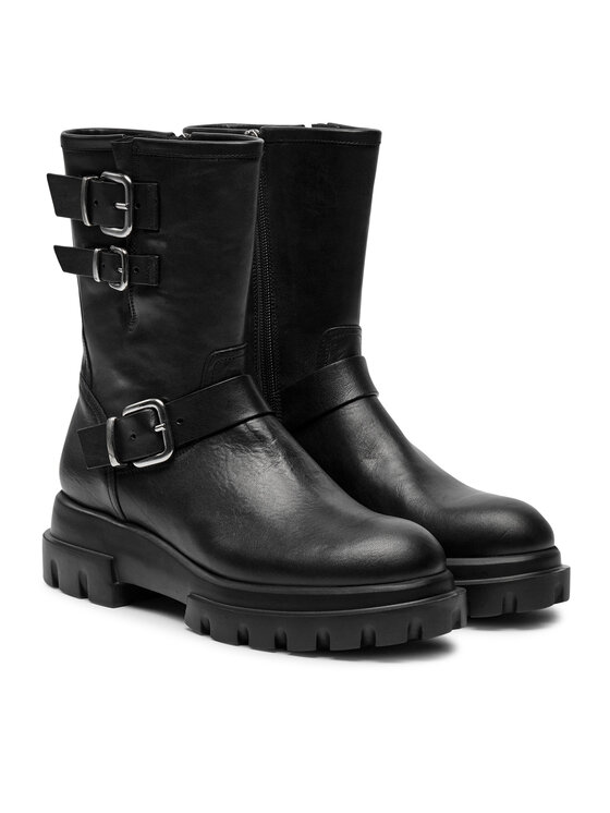 AGL Ботильйони AGL Chunky Biker D756589PGKD0711013 Чорний