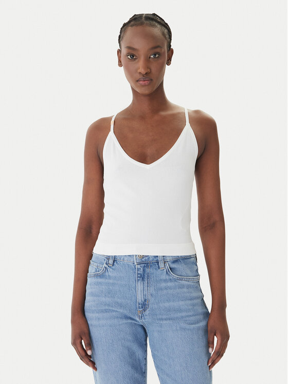 Guess Guess Top O6GR01 Z5302 Blanco Regular Fit