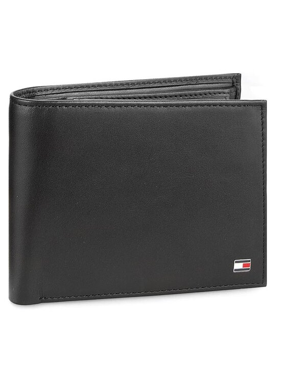 Tommy Hilfiger Portfel Tommy Hilfiger Eton Cc Flap And Coin Pocket AM0AM00652 Czarny