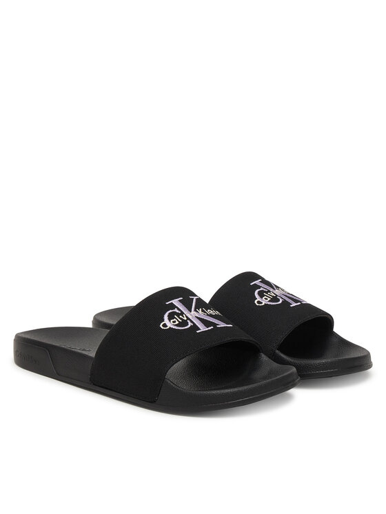 Calvin Klein Šlepetės Calvin Klein Ess Slide Cv HW0HW02958 Juoda