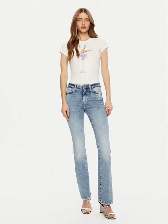 Guess Guess Футболка W5RI29 KA0Q1 Білий Regular Fit