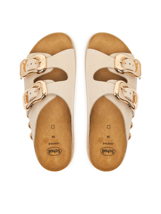 Scholl Шльопанці Scholl Flora 2 Straps Chunky F00812 Світло-бежевий