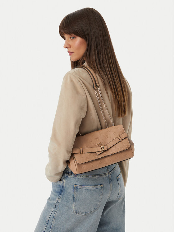 Guess Torebka Guess Ella Logo HWPD97 46210 Beżowy jasny