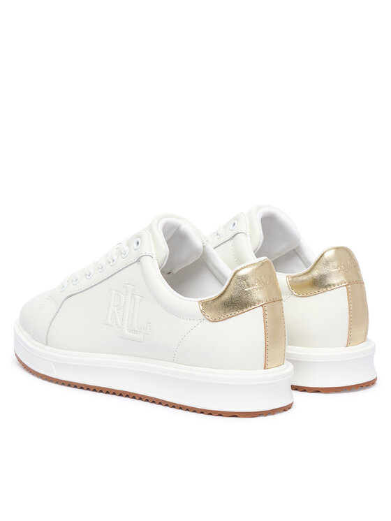 LAUREN RALPH LAUREN Sneakersy LAUREN RALPH LAUREN Ainsley Metallic 802974379002 Bílá