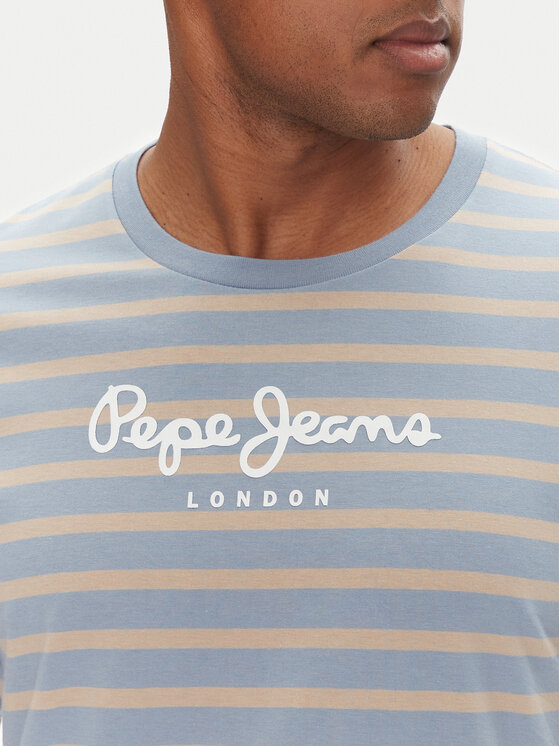 Pepe Jeans Pepe Jeans T-shirt PM509407 Blu Regular Fit