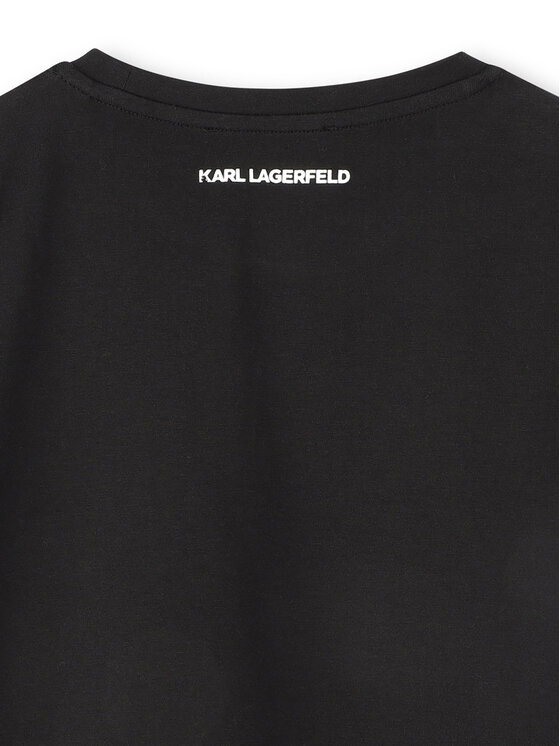 Karl Lagerfeld Kids Karl Lagerfeld Kids Póló Z30489 M Fekete Regular Fit