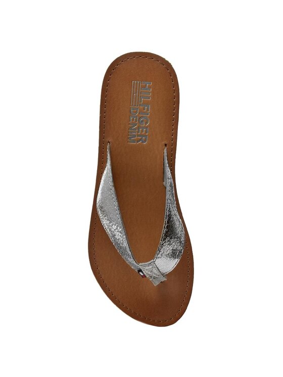 Tommy Hilfiger Infradito Tommy Hilfiger DENIM Sea 16D FW0FW00374 Argento