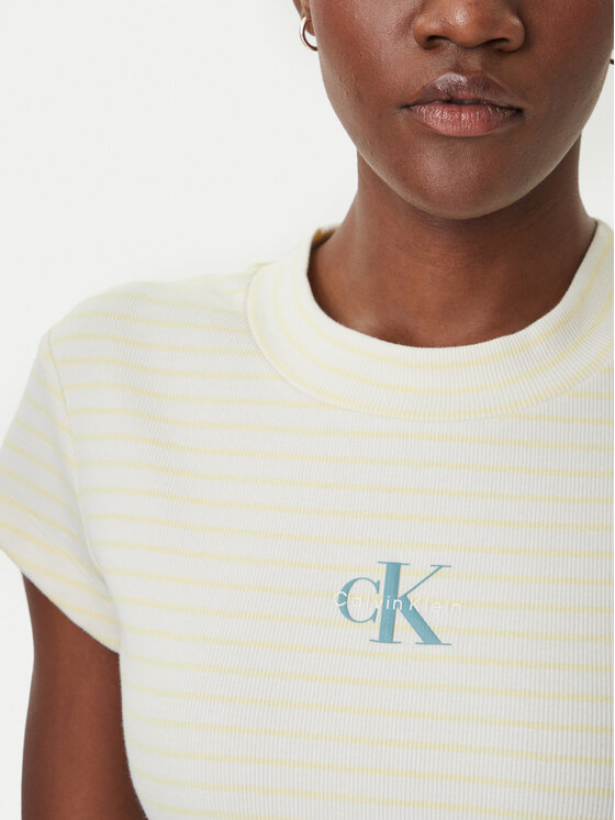 Calvin Klein Jeans Calvin Klein Jeans Camiseta LV047F833G Amarillo Slim Fit