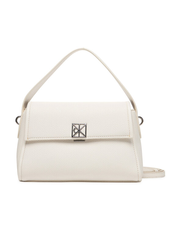 Calvin Klein Τσάντα Calvin Klein Emblem Hw Pebble Shoulder Bag 25 LV04F3425G Λευκό