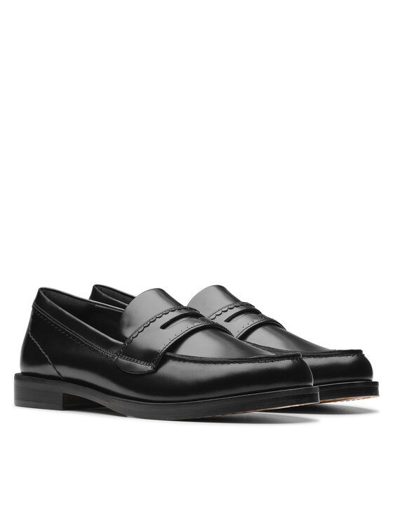 Clarks Mokasíny Clarks Straven Edge 26181277 Čierna