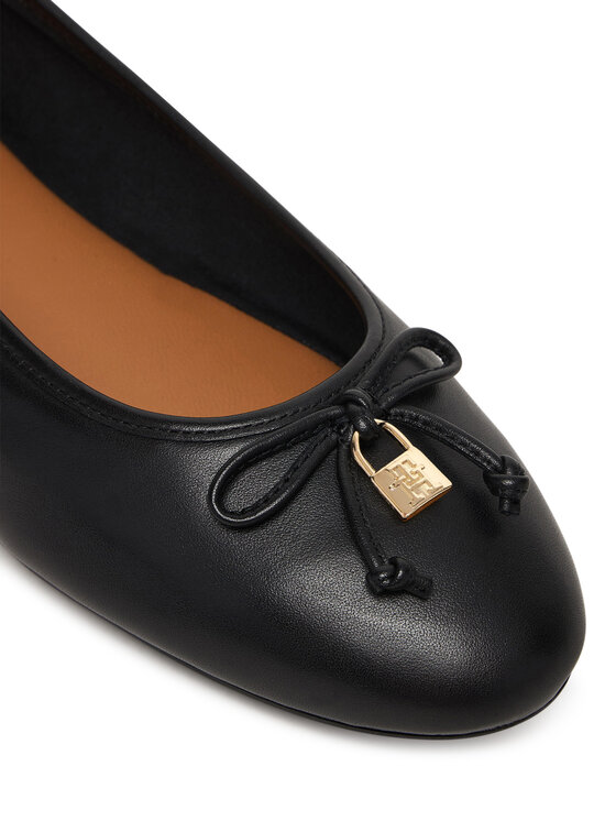 Tommy Hilfiger Balerinos Tommy Hilfiger Smooth Lthr Ballet FW0FW09006 Juoda