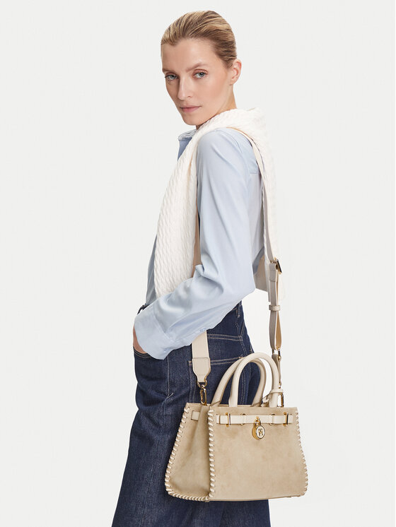 Geantă Tommy Hilfiger American Icon Mini Tote Su AW0AW17469 Bej