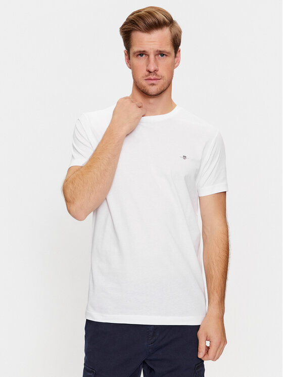Gant Gant T-shirt Shield 2003185 Bianco Slim Fit