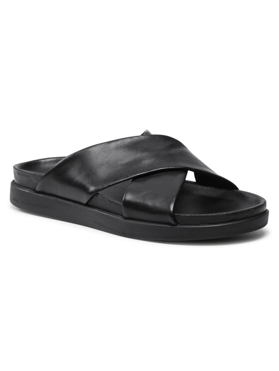 Clarks Шльопанці Clarks Sunder Cross 261479787 Чорний