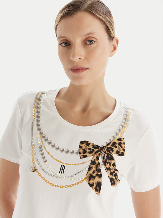 Fracomina Fracomina Camiseta FR25WT3004J40108 Blanco Regular Fit