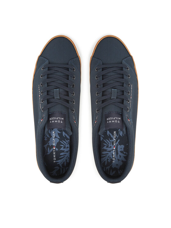 Tommy Hilfiger Sneakersy Tommy Hilfiger Th Hi Vulc Core Low Ii Mesh FM0FM05513 Tmavomodrá