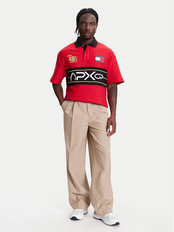 Tommy Hilfiger Tommy Hilfiger Polo F1 Movie Race Day MW0MW41393 Rojo Relaxed Fit