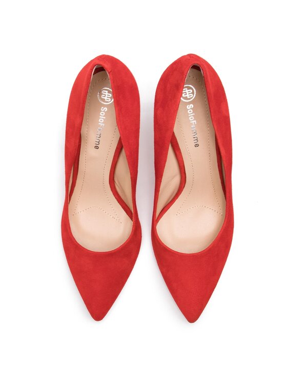 Solo Femme Pantofi cu toc subțire Solo Femme 75403-88-G13/000-04-00 Roșu