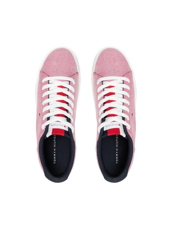 Tommy Hilfiger Tenisky Tommy Hilfiger Essential Chambray Vulcanized FM0FM03472 Červená
