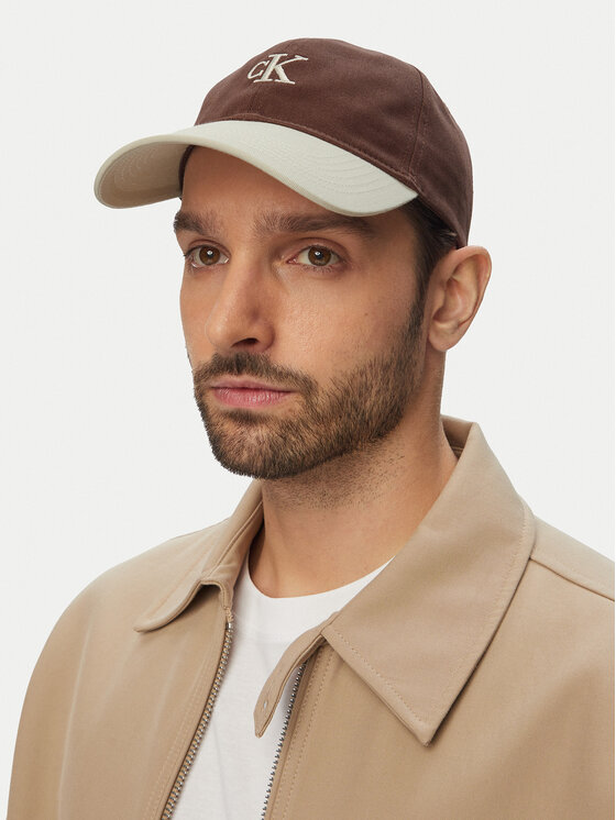 Calvin Klein Șapcă Calvin Klein Monogram Emb Colorblock Baseball LV04G5000G Maro