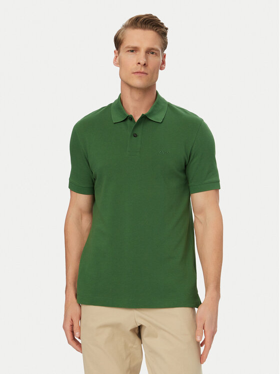 BOSS BOSS Polo Pallas 50553564 Verde Regular Fit