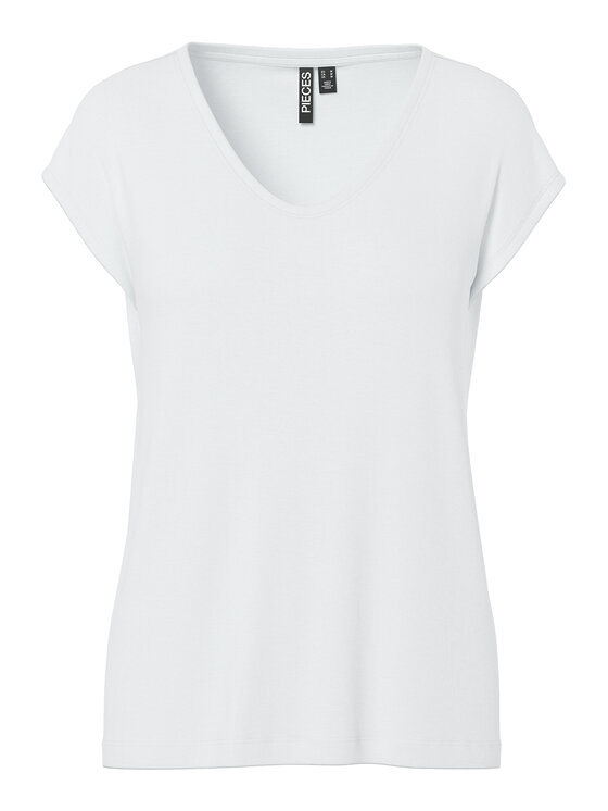 Pieces Pieces Футболка Billo 17078732 Білий Loose Fit