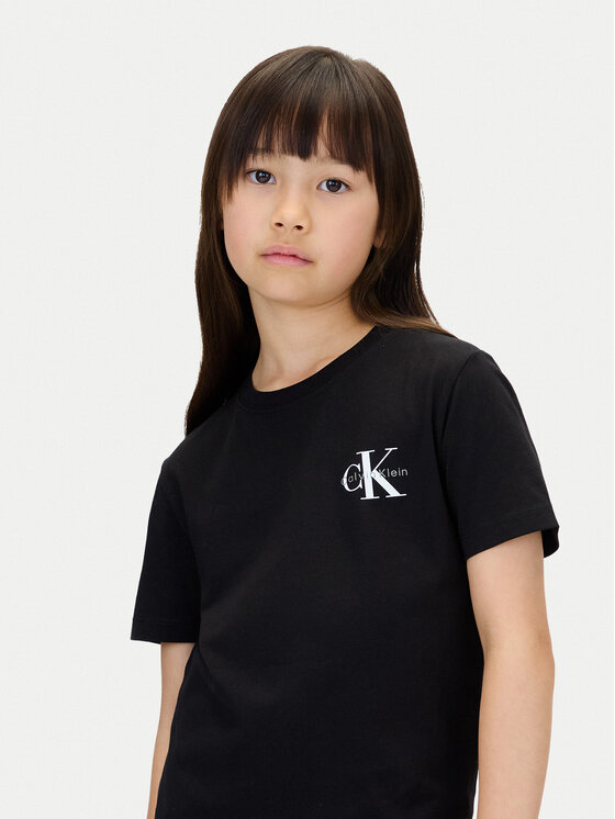 Calvin Klein Jeans Calvin Klein Jeans Camiseta Chest Monologo IU0IU00719 Negro Regular Fit